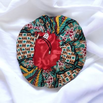 BONNET EN WAX ET SATIN "AWA"